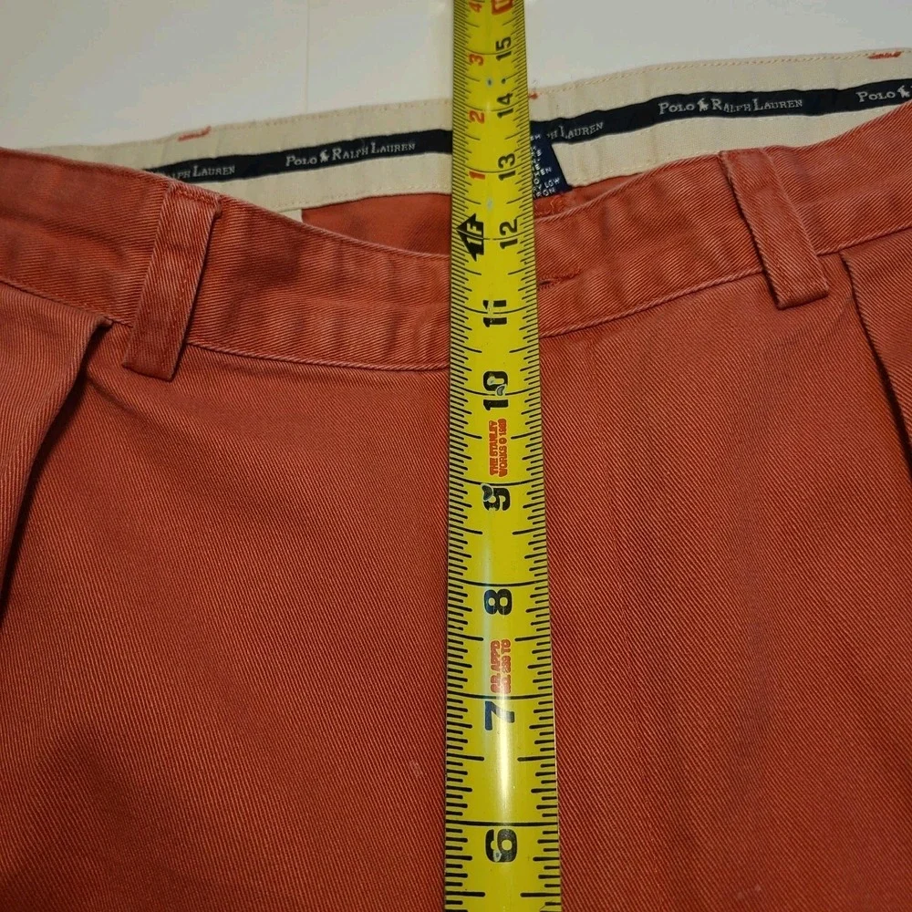 Vintage Polo Ralph Lauren Pants Mens 34 (33X27) Salmon Chino Pleated Preppy
